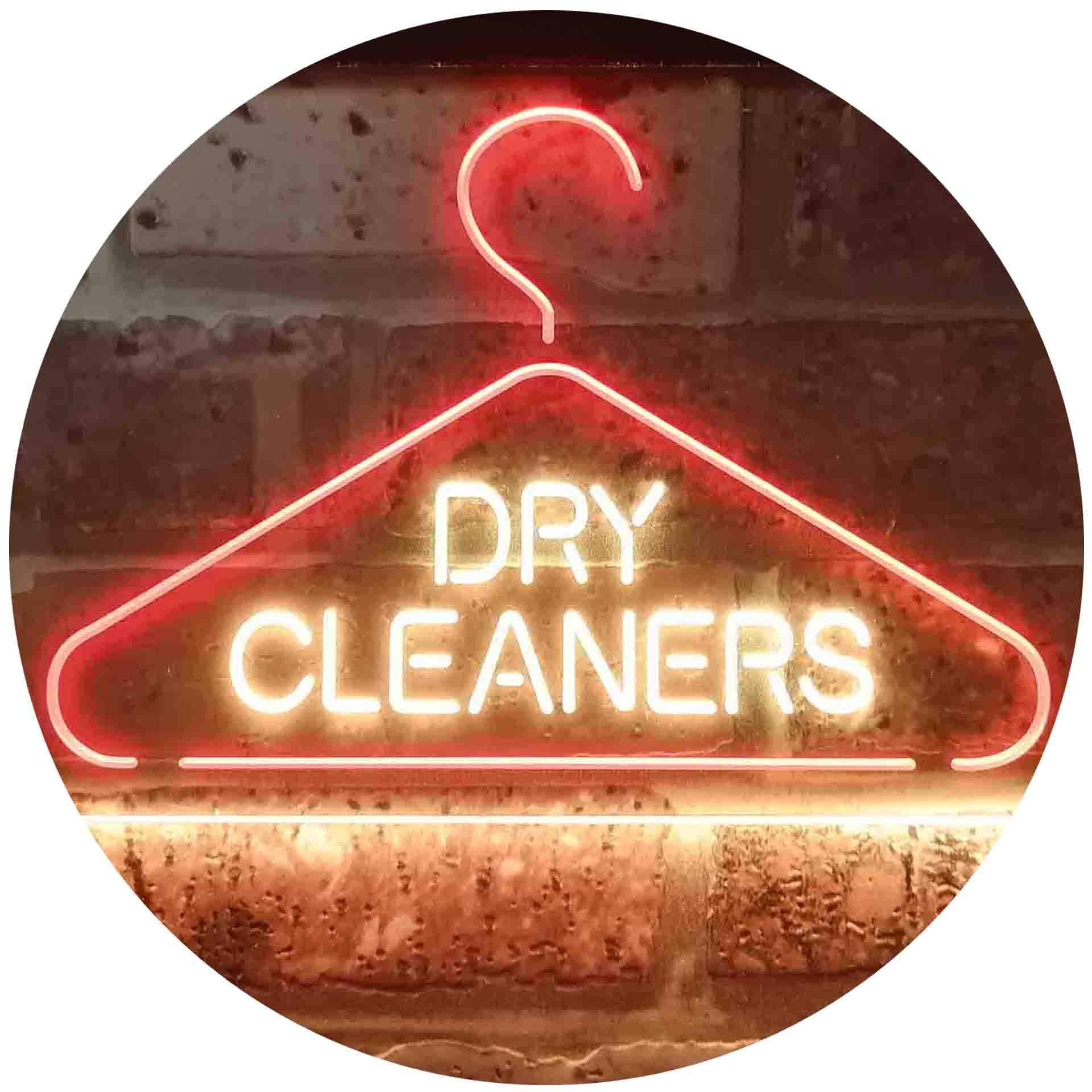 Amazon | Dry Cleaners Hanger Services Dual Color LED看板 ネオン